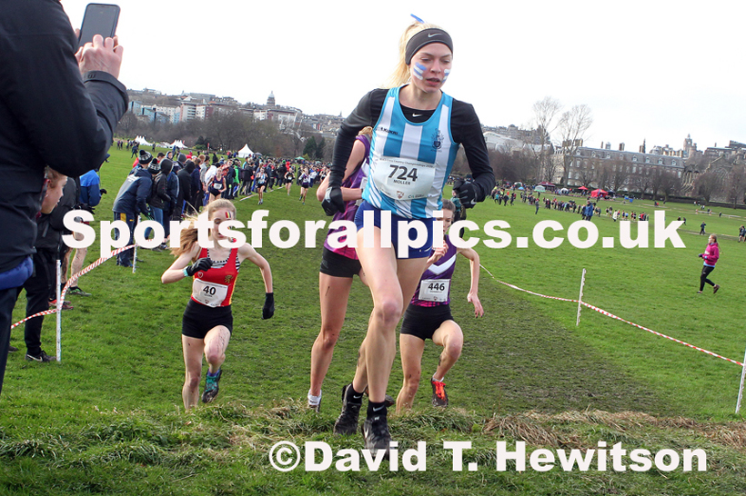 Womens long race  2020 BUCS Cross Country Champs., Edinburgh.  Photo: David T. Hewitson/Sports for All Pics